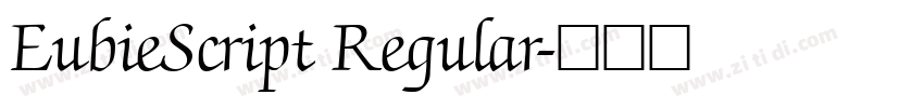 EubieScript Regular字体转换